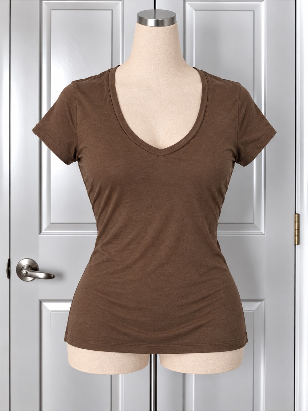 a new day Brown V-Neck Short Sleeve Tee